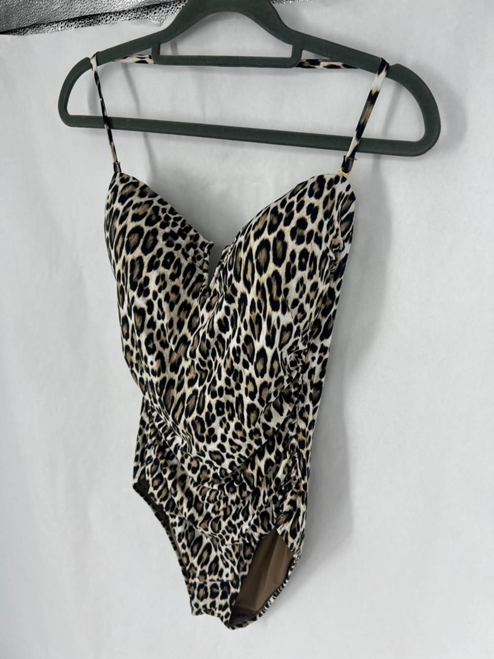 Tommy Bahama Leopard-Print One-Piece Swimsuit in Black and Tan